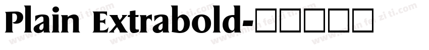 Plain Extrabold字体转换